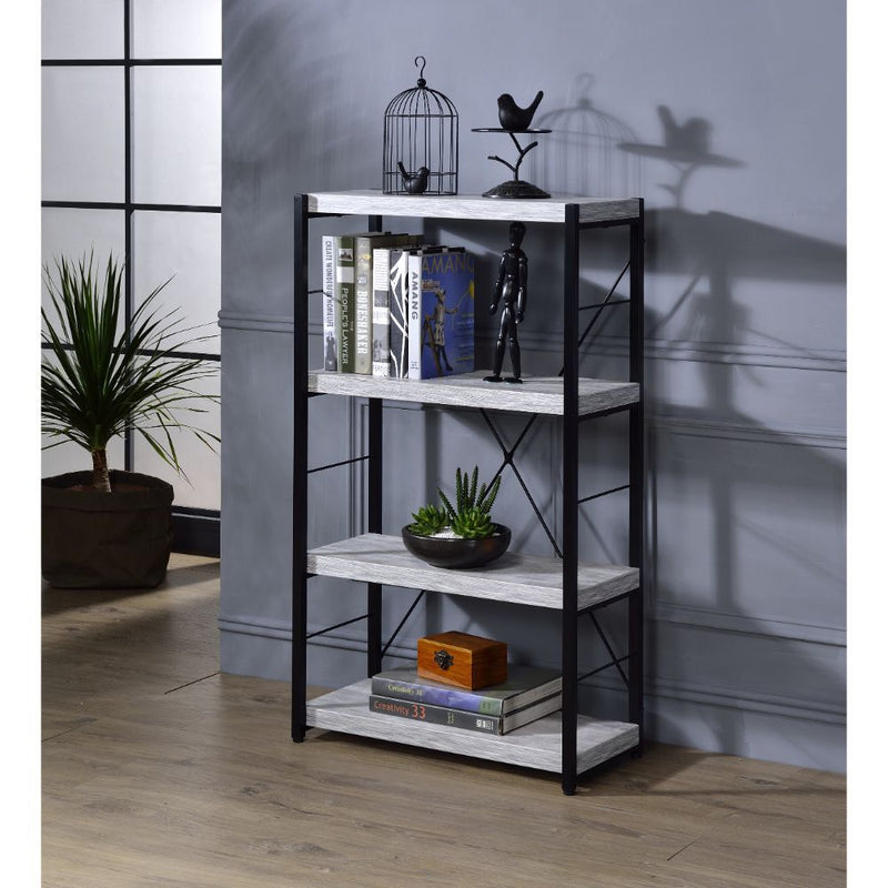 Jurgen - Bookshelf - Antique White & Black