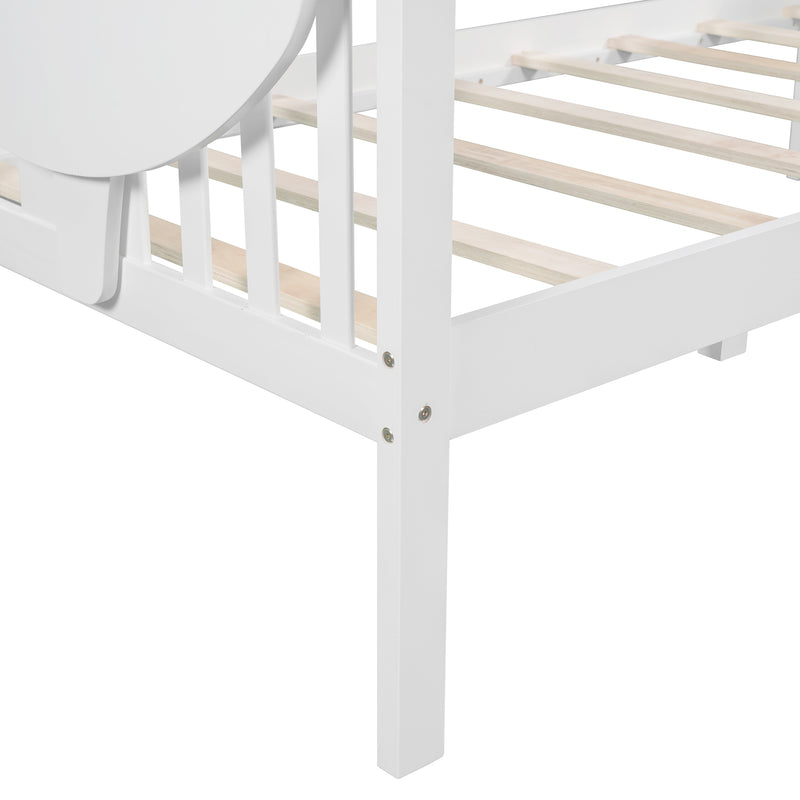 Twin size Daybed, Wood Slat Support, White