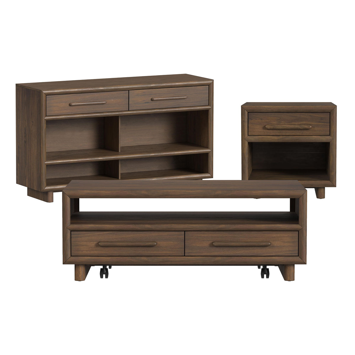 Brisbane Occasional Table Set in Dark Brown by Elements International, view 3