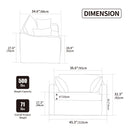 Accent Chair With 2 Bolster Pillows