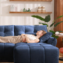 Ergonomic Single Seater Sofa With Ottoman, High Resilience Support Cushions