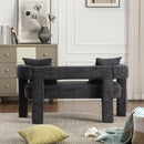 Modern Chenille Loveseat Sofa, Comfy Upholstered 2 Seater