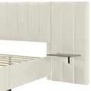 Upholstered Platform Bed With Big Headboard