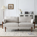 Mid Century Moderne Sofa With Wood Sides