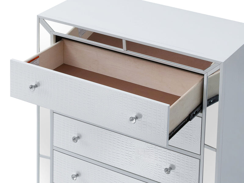 Sleek Contemporary Storage Chest - White