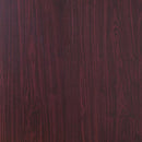 Three Locking Drawers On Metal Glides Student Desk Work Desk Modesty Panel Metal Bar Handles - Mahogany