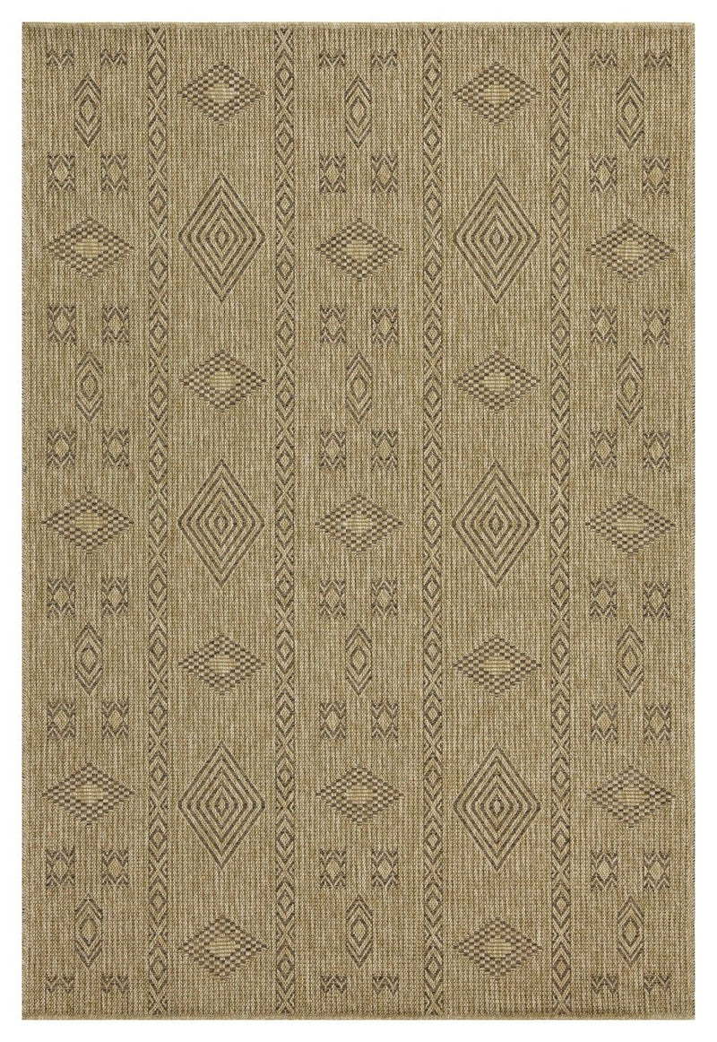 Earth - 5'3" X 7'3" Polypropylene Indoor / Outdoor Area Rug - Jute / Mocha