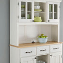Hampton - Buffet With Hutch - Natural Wood Top