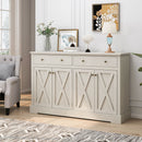 Vintage Sideboard With 2 Drawers And Four Doors For Living Room