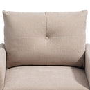 Contemporary Accent Chair With Metal Legs, Comfy Chenille Fabric Armchair