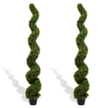 Artificial Outdoor UV Resistant Plastic Boxwood Topiary Spiral Tree