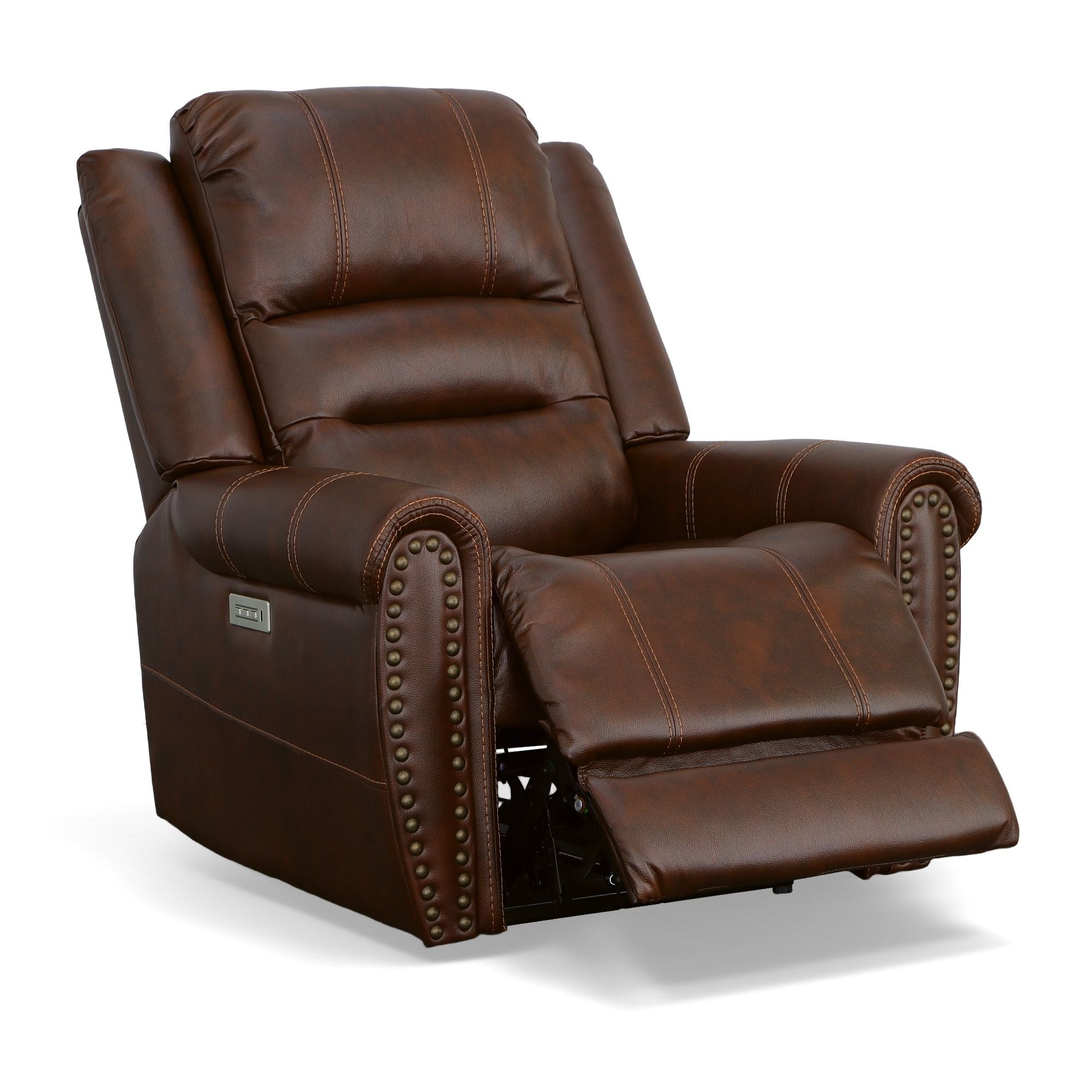 Oscar - Power Recliner With Power Headrest - Pumpernickel