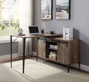 Zakwani - Writing Desk - Rustic Oak & Black Finish - 31" - Atlantic Fine Furniture Inc