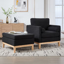 Oversized Swivel Barrel Accent Chair And Ottoman Set With Storage