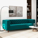 Evelyn - Mid-Century Modern Leather Luxury Chesterfield Sofa