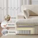 Double Chaise Lounge Chair, Oversized Upholstered Sleeper Cloud Couch