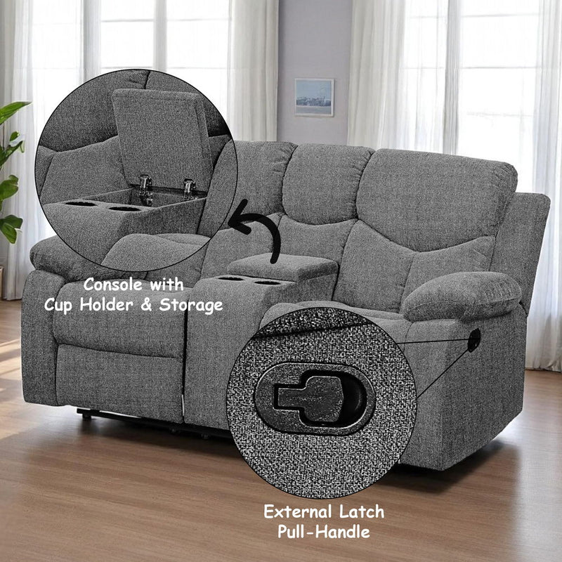 Kalen - Loveseat - Gray Chenille - 39"