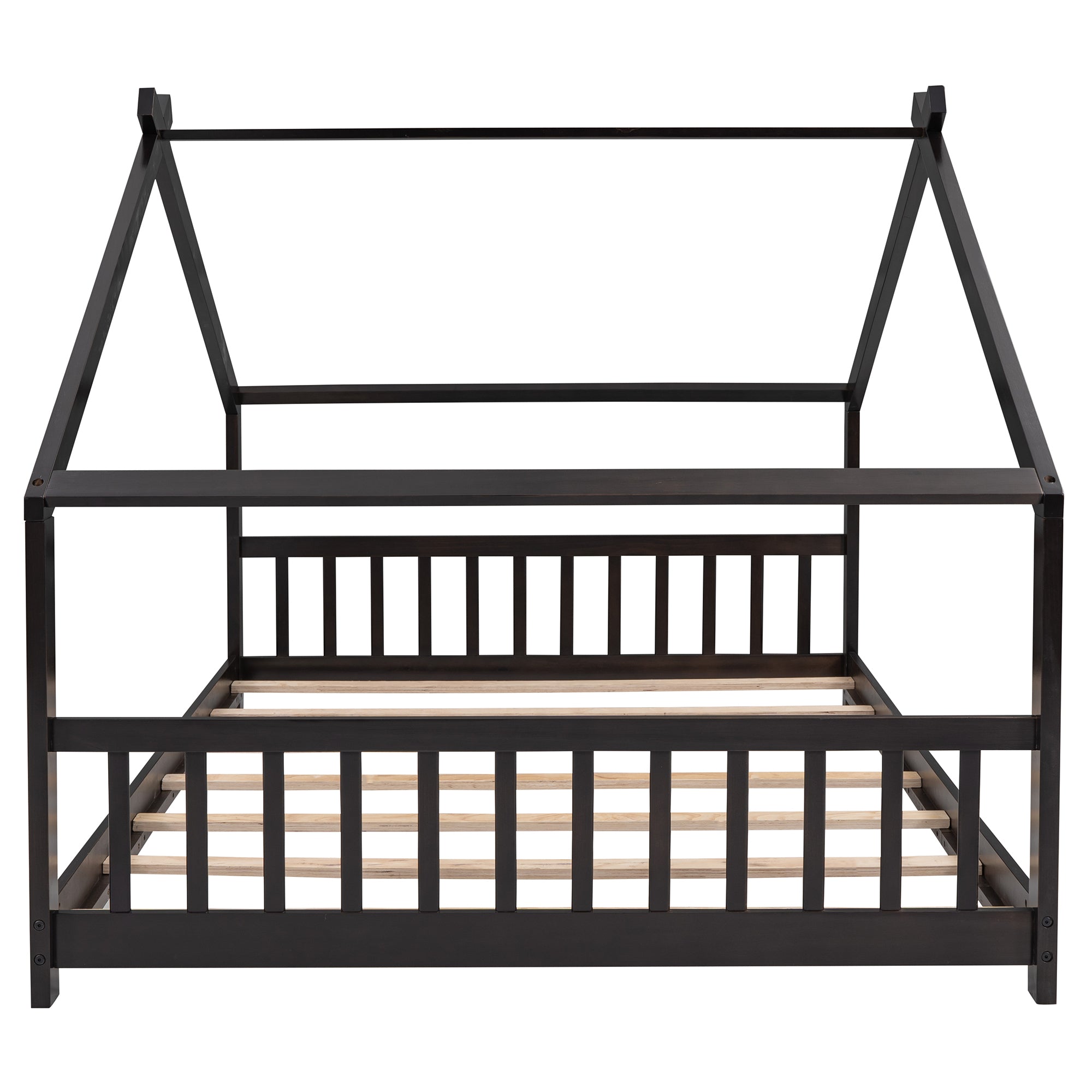 Full Size House Bed Wood Bed, Espresso - Atlantic Fine Furniture Melbourne FL