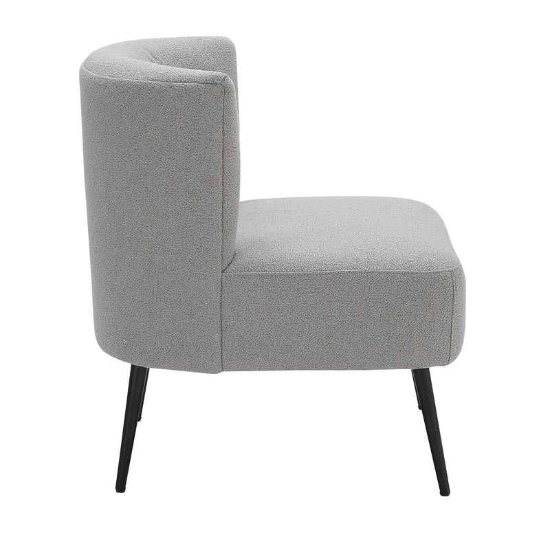 Fran - Contemporary Slipper Chair - Black / Light Gray