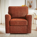 360° Swivel Accent Barrel Armchair With Side Pockets, Compact Design