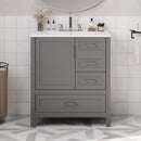Modern Bathroom Vanity With Ceramic Sink, Solid Frame And Storage Solutions
