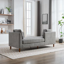 Wide Modern Double Sided Upholstered Chaise Lounge