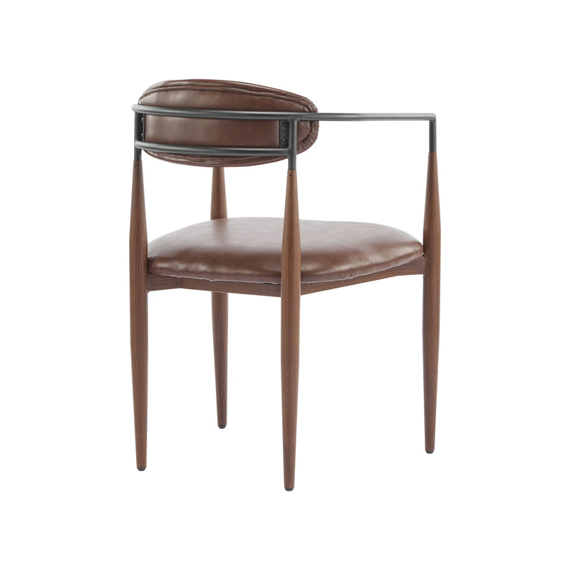 Modern Luxe Dining Arm Chair Set With Upholstery