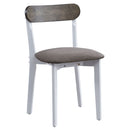 Fidelity - 5 Piece Dining Set - White & Gray