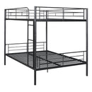 Full Over Full Metal Bunk Bed, Black