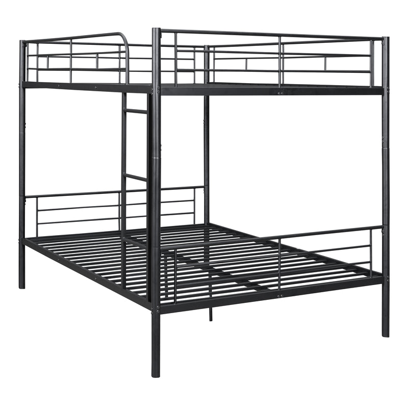 Full Over Full Metal Bunk Bed, Black