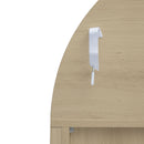 Tall Arched Kitchen Pantry, Modern Farmhouse Wood Kitchen Storage Cabinets, Arched Storage Display Cabinet With Adjustable Shelves, Versatile Cupboard For Kitchen, Dining Room - Natural