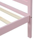 Twin Platform Bed Frame Mattress Foundation With Headboard And Wood Slat Support
