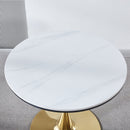 Tulip Table Mid-Century Dining Table With Round MDF Table Top, Pedestal Dining Table, End Table Leisure Coffee Table