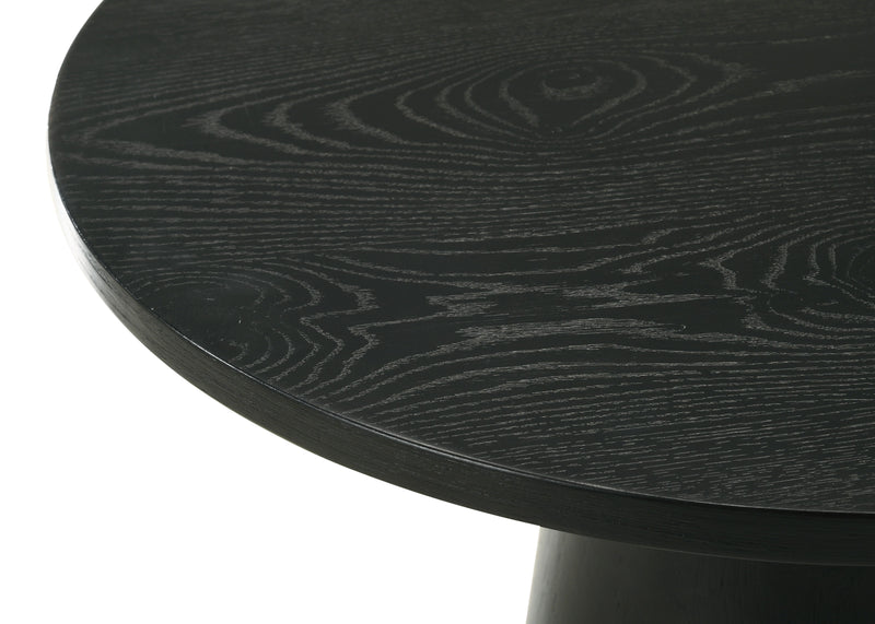 Jasper - Round End Table - Ebony Black