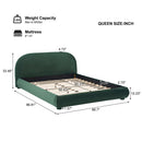 Upholstered Simple Modern Bedroom Bed With Curved Headboard