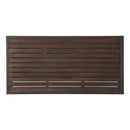 Bar Table With Slat Panel Design - Dark Brown