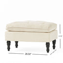 Lofton - Pillow Top Ottoman With Button Tufting - Cream