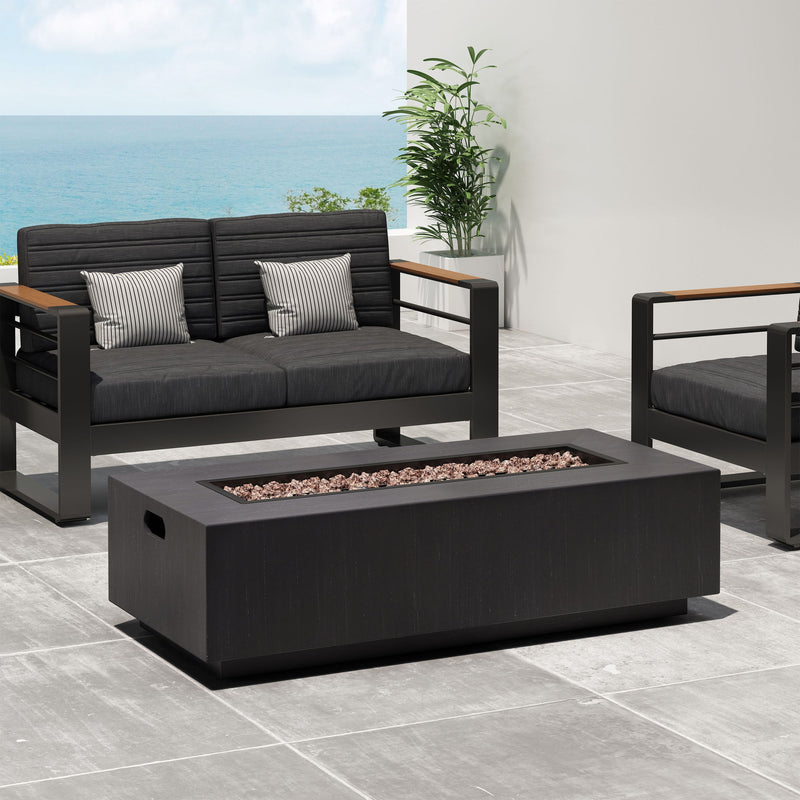 Modern Rectangle Fire Table 50,000 Btu
