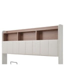 Queen Size  Upholstered Platform Bed with Storage Headboard and Hydraulic Storage System, PU Storage Bed with LED Lights and USB charger, White