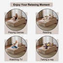 Oversized Chaise Lounge Chair Cozy Cloud Couch With 3 Throw Pillows And Wide Armrest