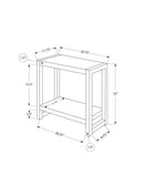 Accent Side Table, Narrow, Small, 2 Tier, Contemporary And Modern