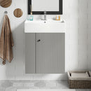 Modern Floating Bathroom Vanity With Ceramic Basin Perfect For Small Bathrooms