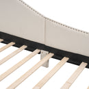 Upholstered Daybed With Headboard And Armrest, Support Legs