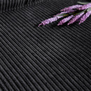 Modern Corduroy Fabric Sofa, 3 Seater Compressed Couch With Cup Holders