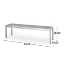 Outdoor Modern Aluminum Dining Bench, Durable And Elegant Design