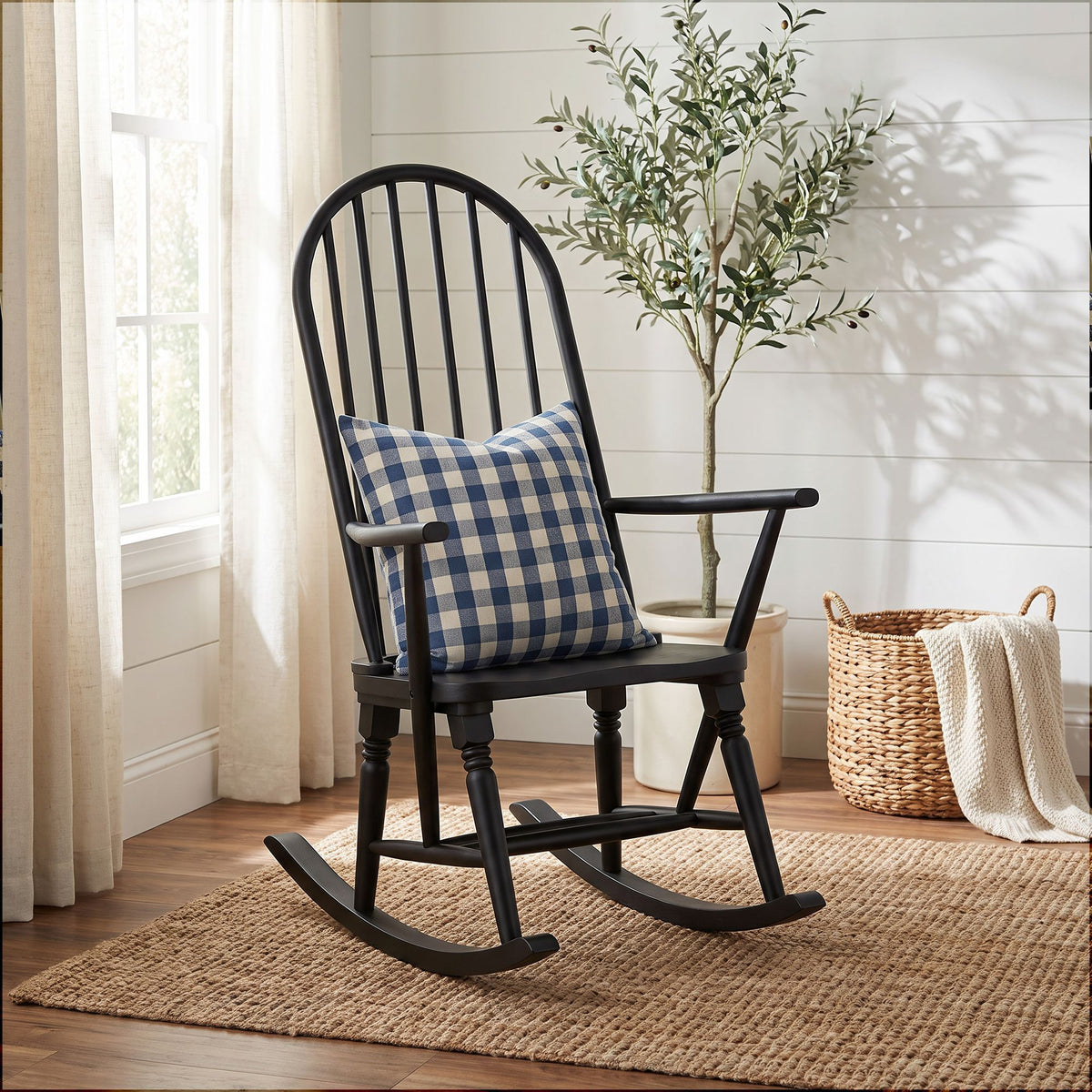 Heritage Rocking Chair in Black by Elements International, view 6