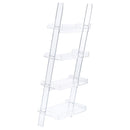 Amaturo - 4-Shelf Acrylic Ladder Bookshelf - Clear