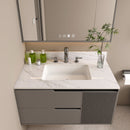 Bianco Carrara Venato Elegant Marble Vanity Top, Bathroom Vanity With Undermount Sink, Sintered Stone
