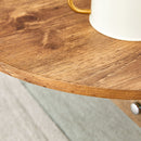 Elegant Coffee Table With Double Drawers And Transparent Glass Sides - Wood