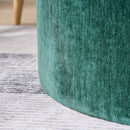 Classic 2 Piece Round Storage Ottoman Set With Drum Shaped Stool